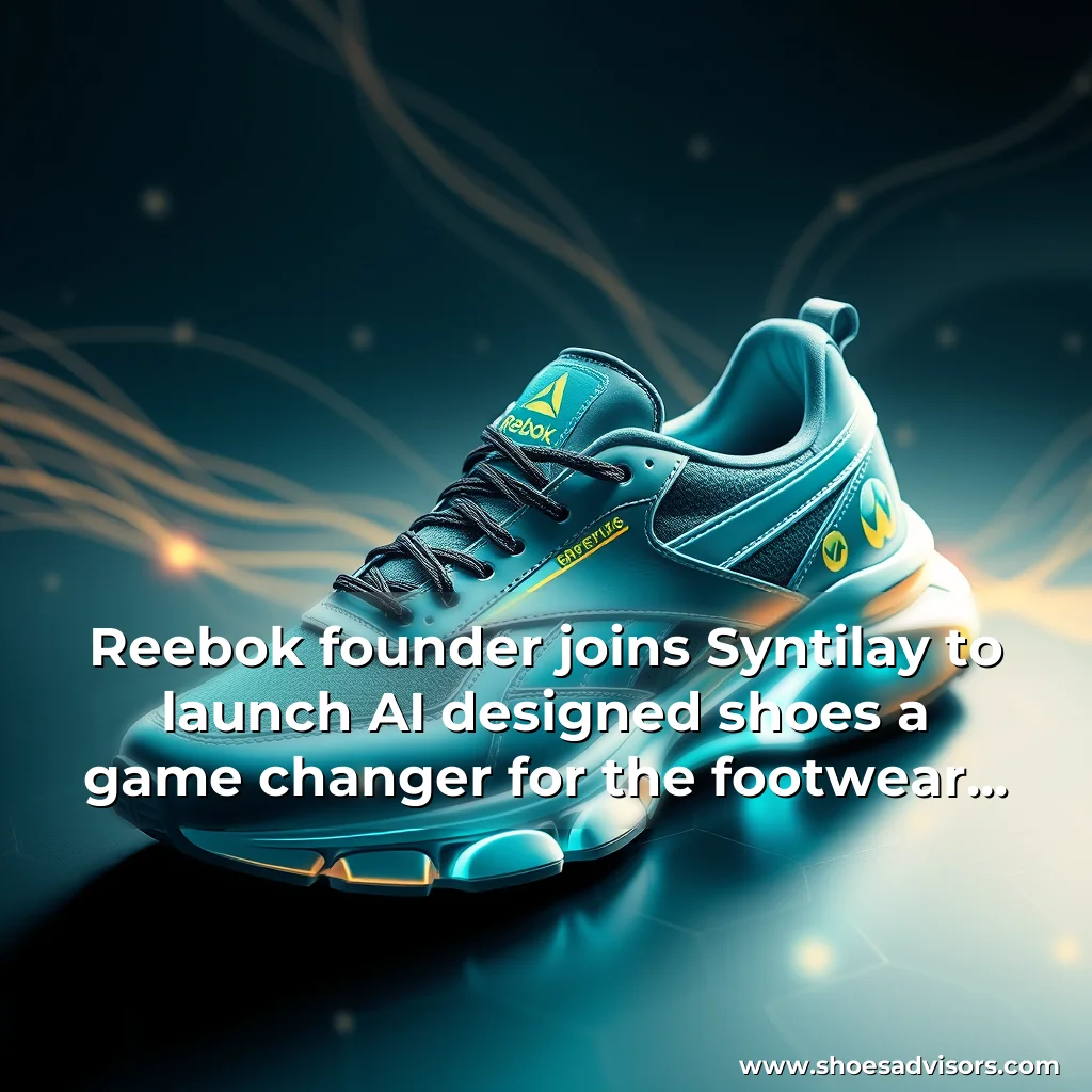 Artistic representation for Reebok founder joins Syntilay to launch AI designed shoes a game changer for the footwear industry ET Retail