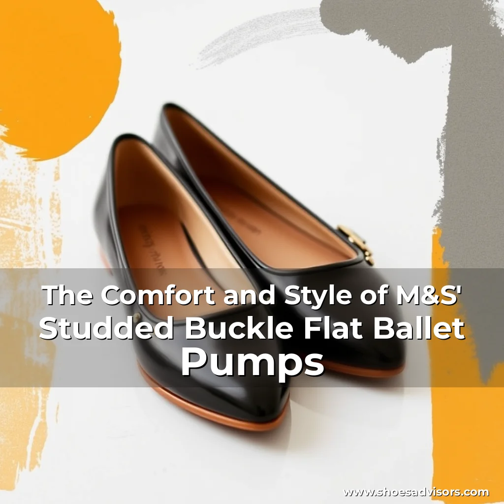 Artistic representation for The Comfort and Style of M&S' Studded Buckle Flat Ballet Pumps