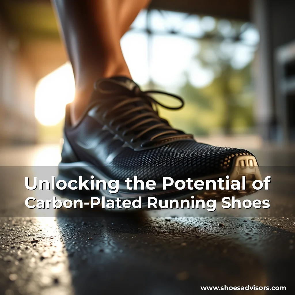 Artistic representation for Unlocking the Potential of Carbon-Plated Running Shoes