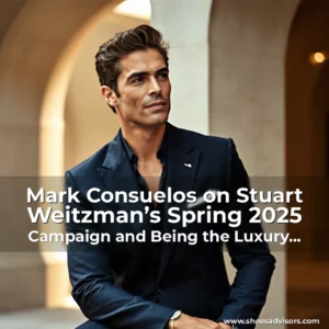 Artistic representation for Mark Consuelos on Stuart Weitzman’s Spring 2025 Campaign and Being the Luxury Brand’s First Male Global Ambassador