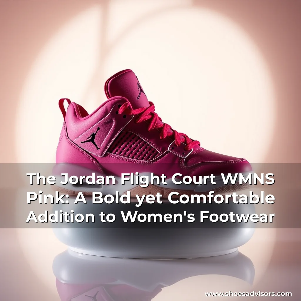 Artistic representation for The Jordan Flight Court WMNS Pink: A Bold yet Comfortable Addition to Women's Footwear