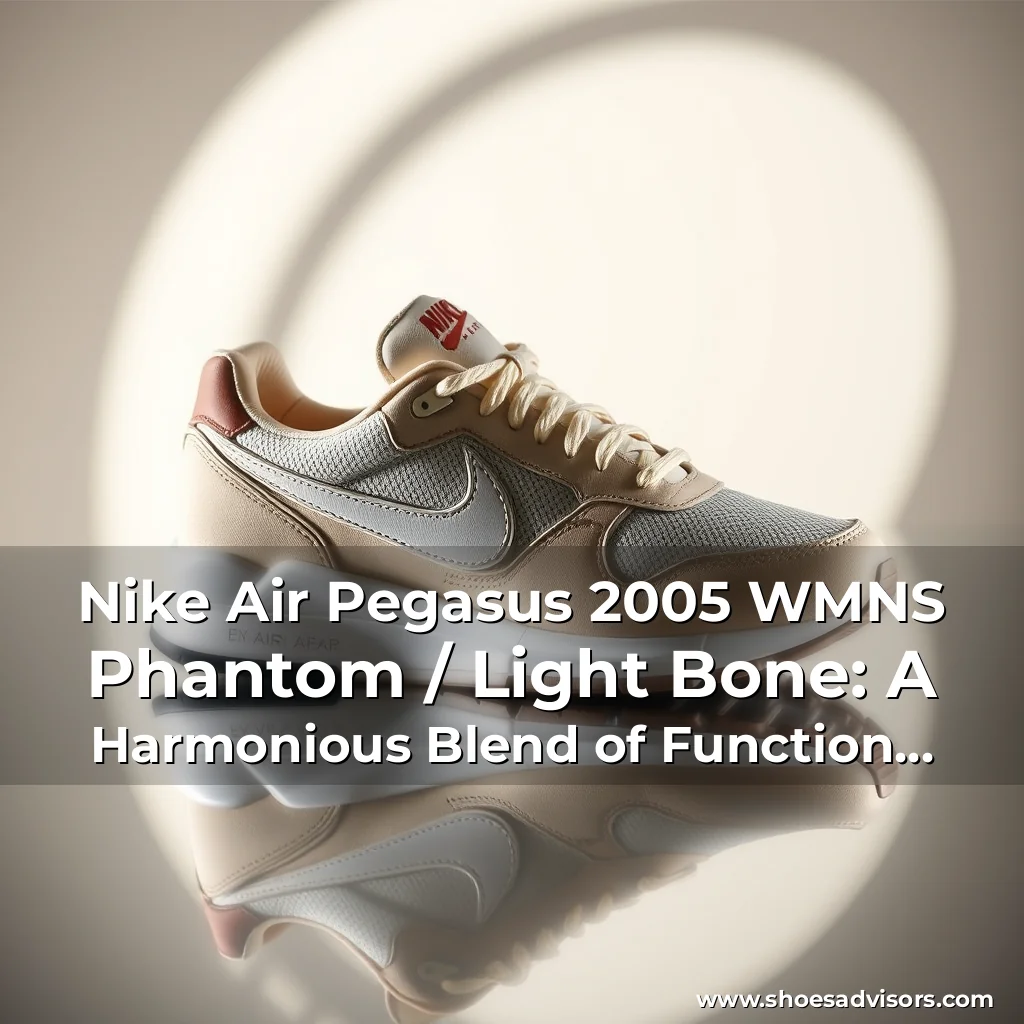 Artistic representation for Nike Air Pegasus 2005 WMNS Phantom / Light Bone: A Harmonious Blend of Function and Elegance