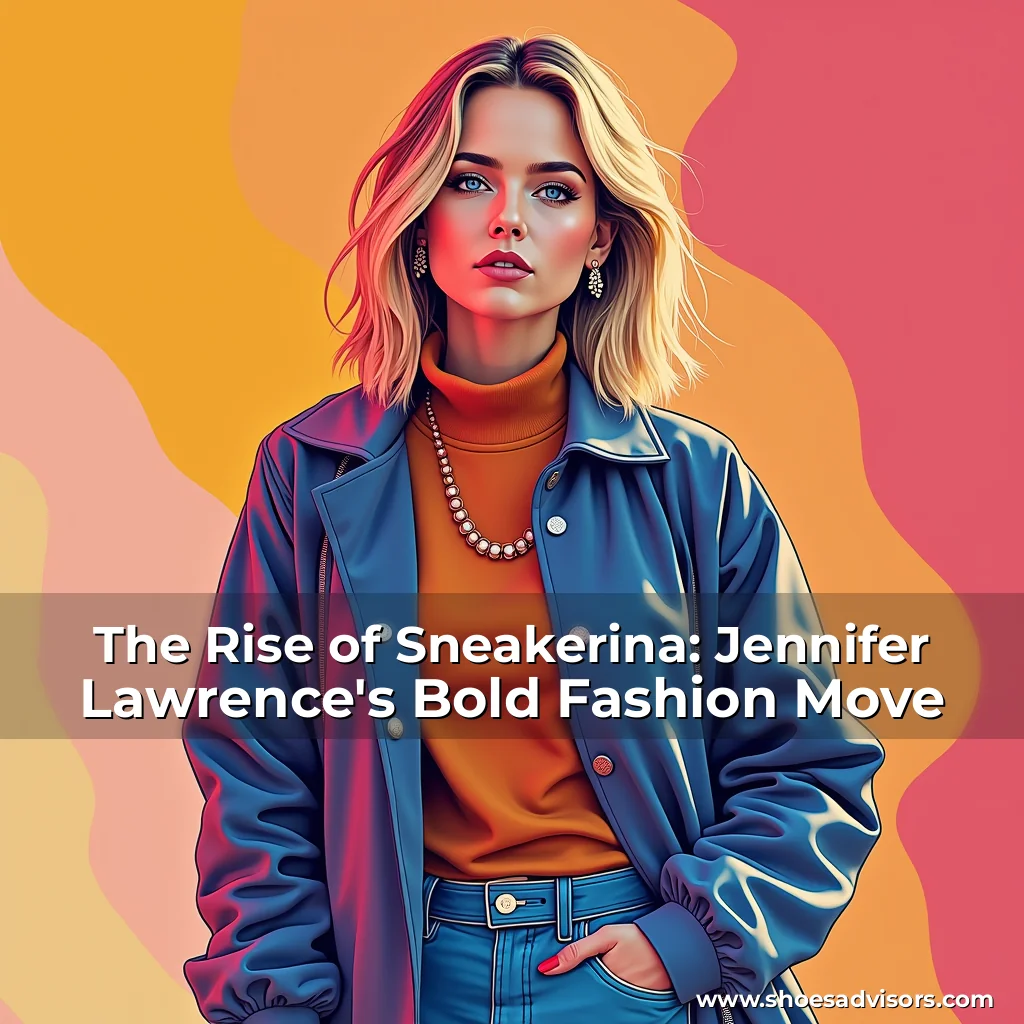 Artistic representation for The Rise of Sneakerina: Jennifer Lawrence's Bold Fashion Move