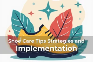Artistic representation for Shoe Care Tips Strategies and Implementation