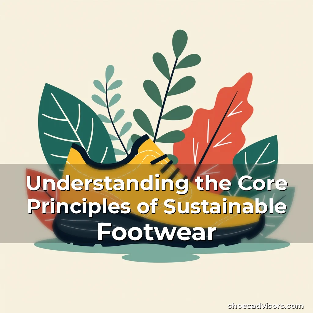 Artistic representation for Understanding the Core Principles of Sustainable Footwear